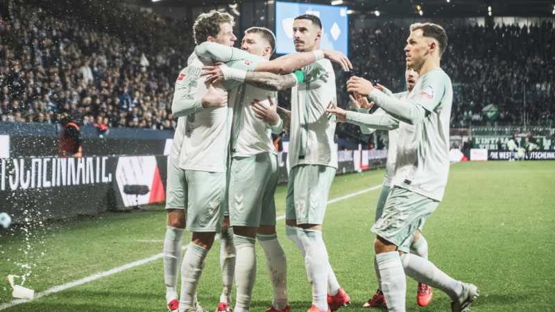 Werder Bremen holte im Monat Dezember die volle Punktausbeute.