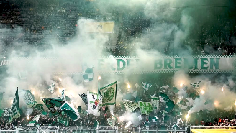 Erstmals kein voller Gästeblock bei einem Werder-Auswärtsspiel