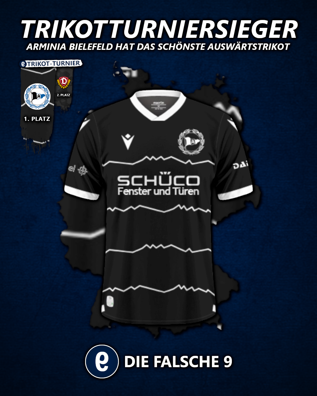 Das Trikot von Arminia Bielefeld ist das schönste Auswärtstrikot der Saison.