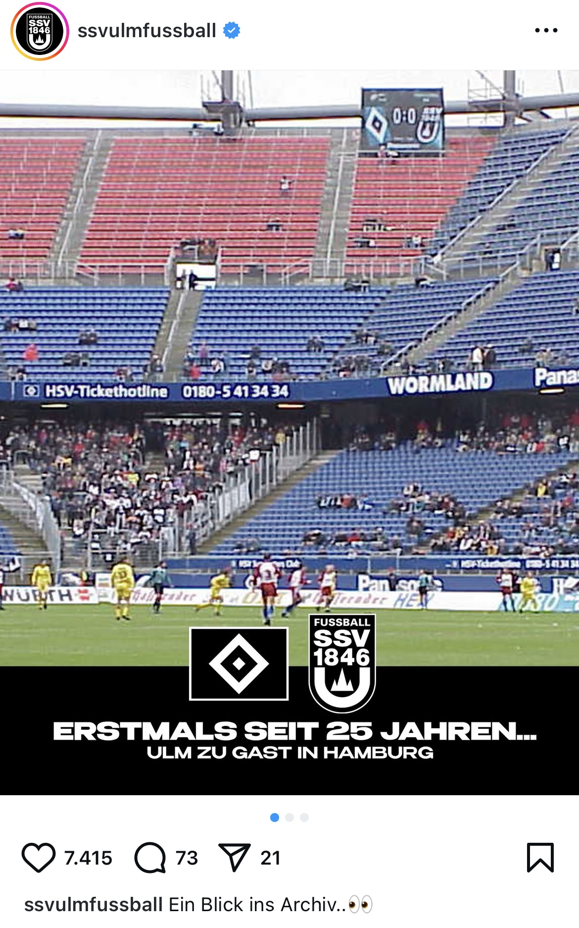 Der Volkspark beim letzten Duell zwischen dem HSV und Ulm.