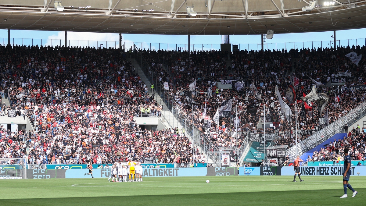 Die Auswärtsfahrer von Frankfurt in Hoffenheim.
