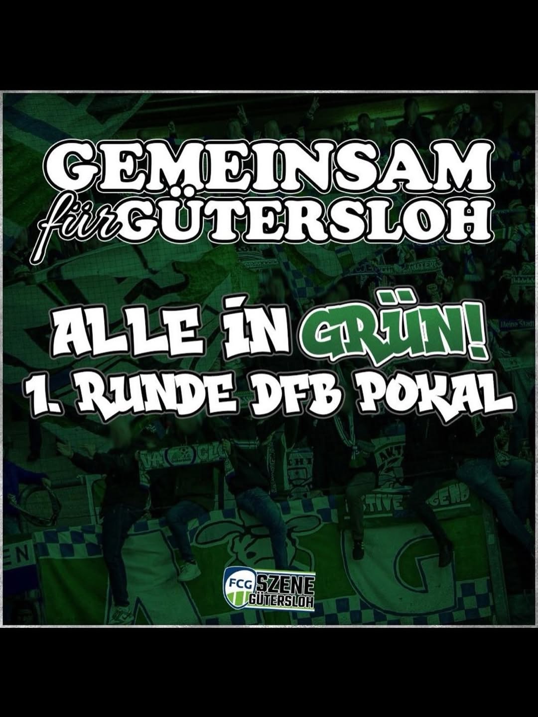 Aufruf: Alle in Grün! 1. Runde DFB-Pokal gegen Union Berlin.