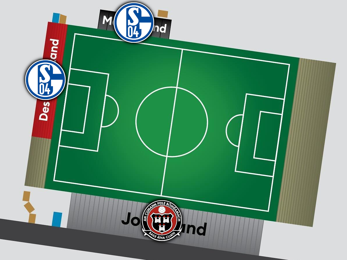 Der Stadionplan des Bohemian Football Club in Dublin