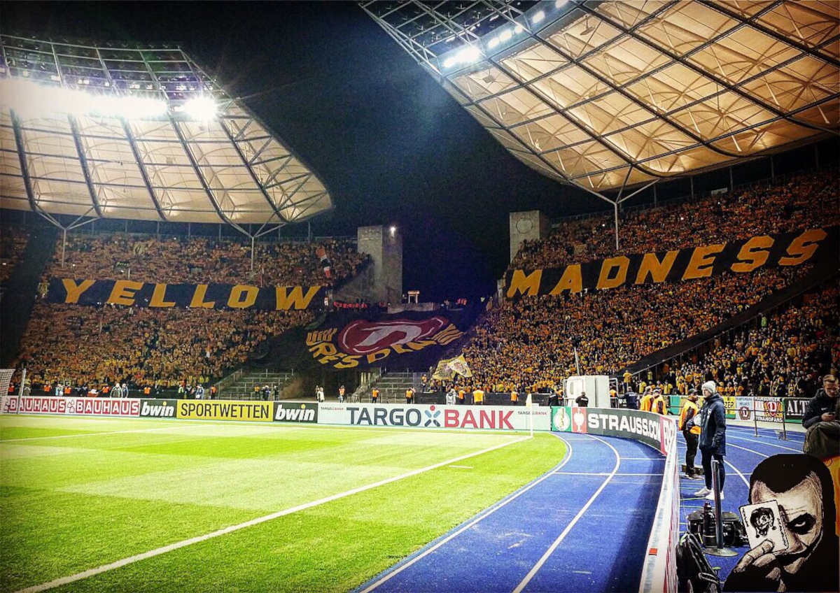 Die Fans von Dresden in Berlin 2019.