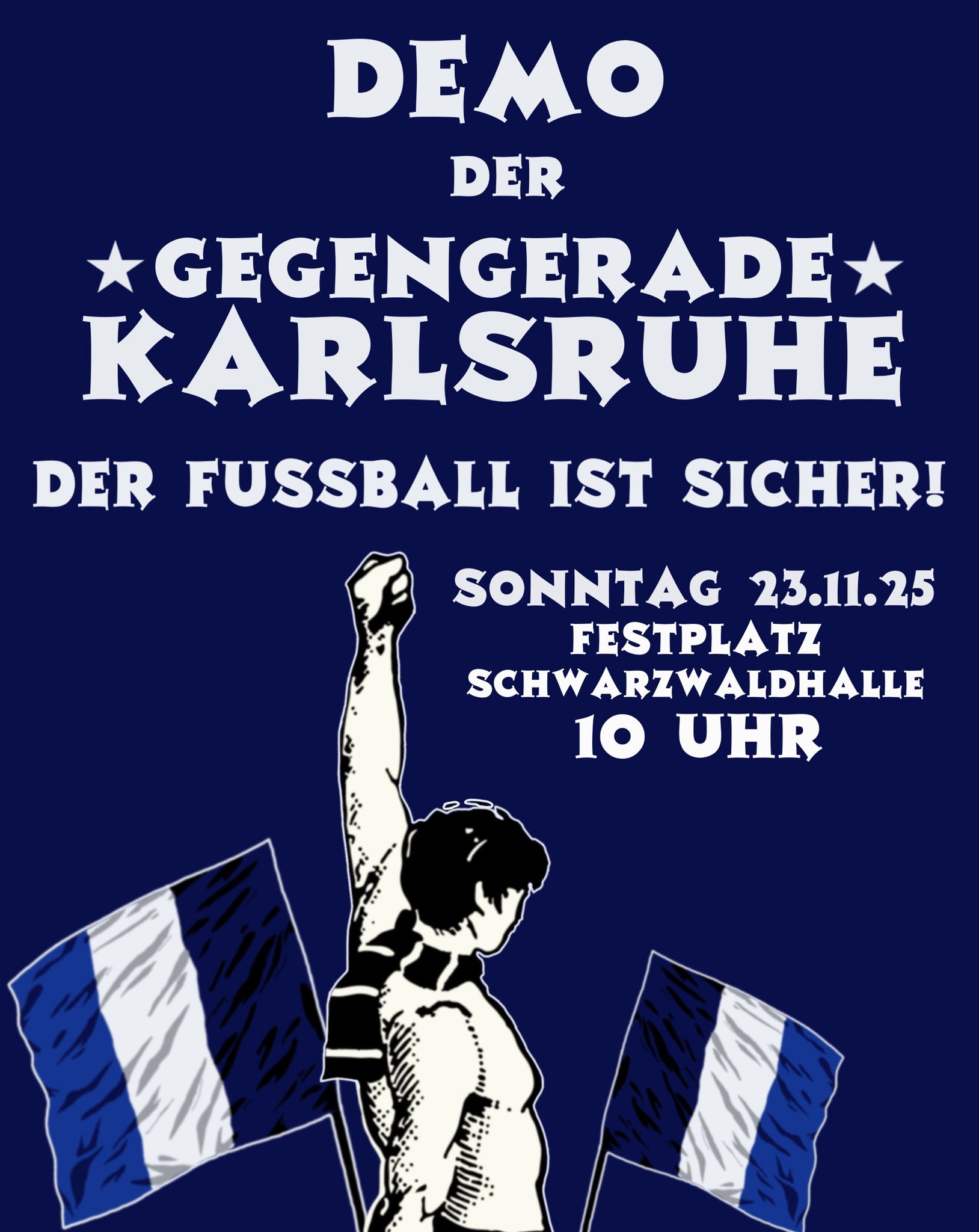 Demo der Fans von Karlsruhe und Elversberg