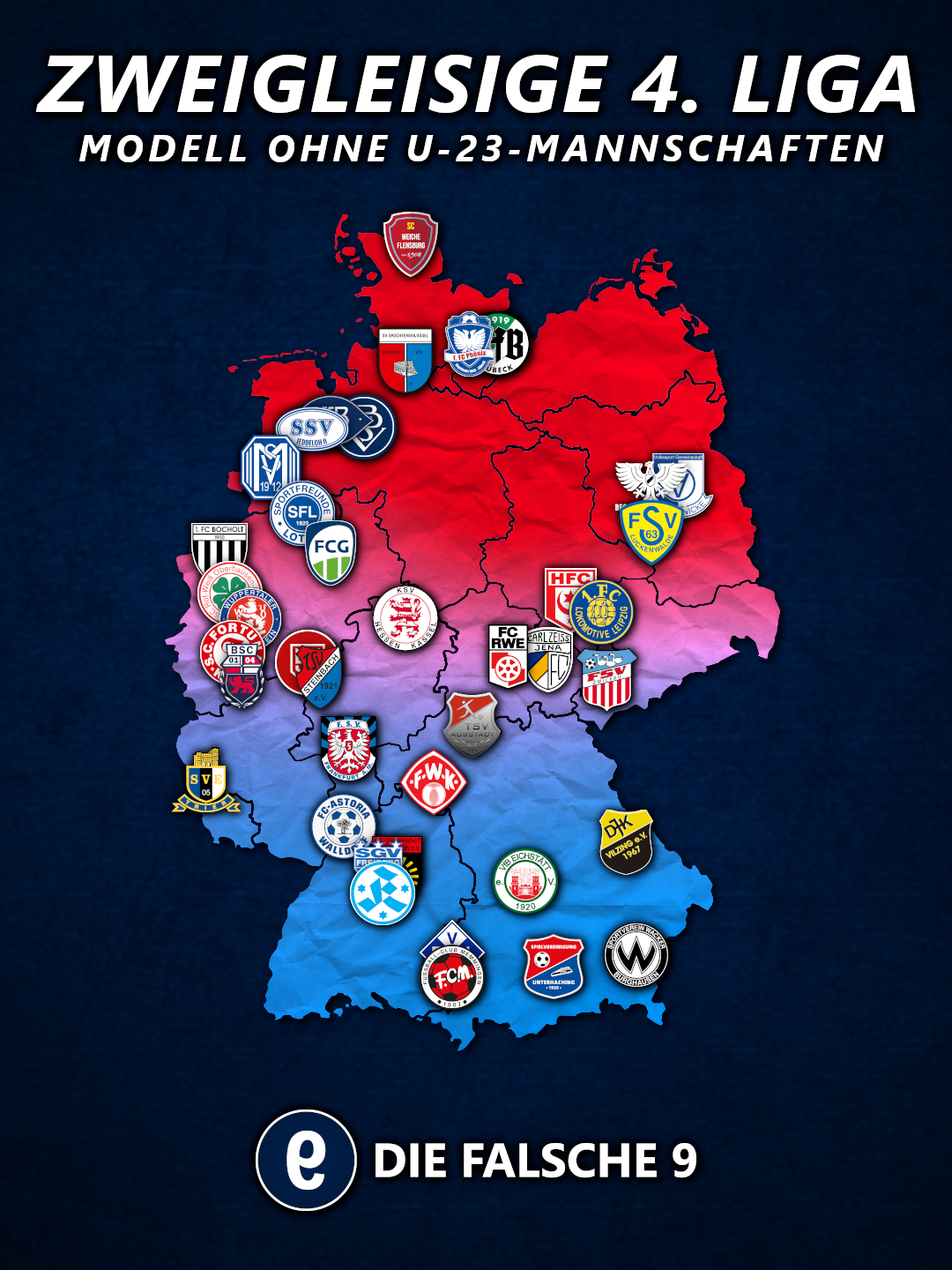 So könnte die 4. Liga ohne U-23 Mannschaften aussehen