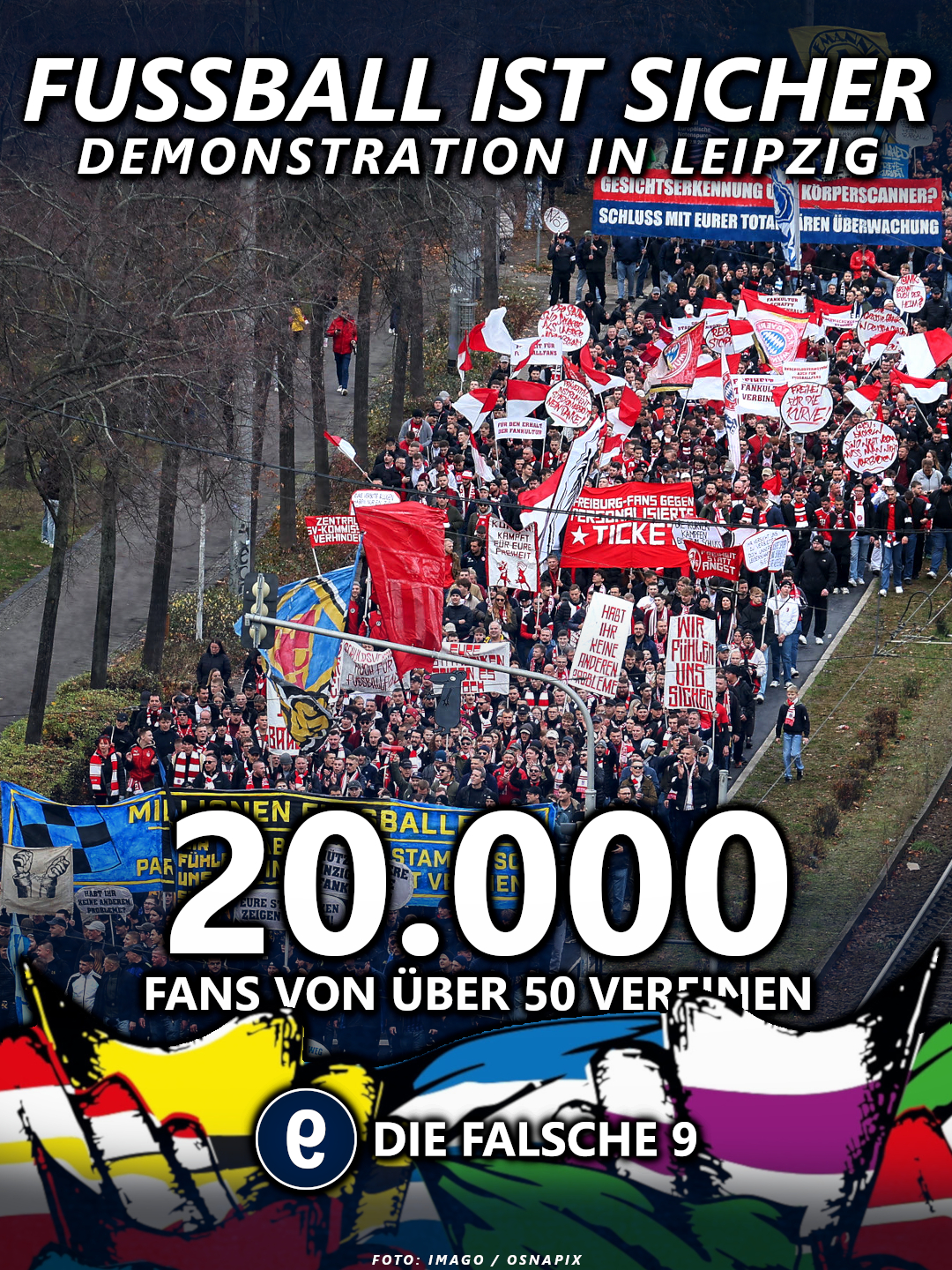 Die Demo "Fußball ist sicher" am Sonntag in Leipzig mit 20.000 Teilnehmern.