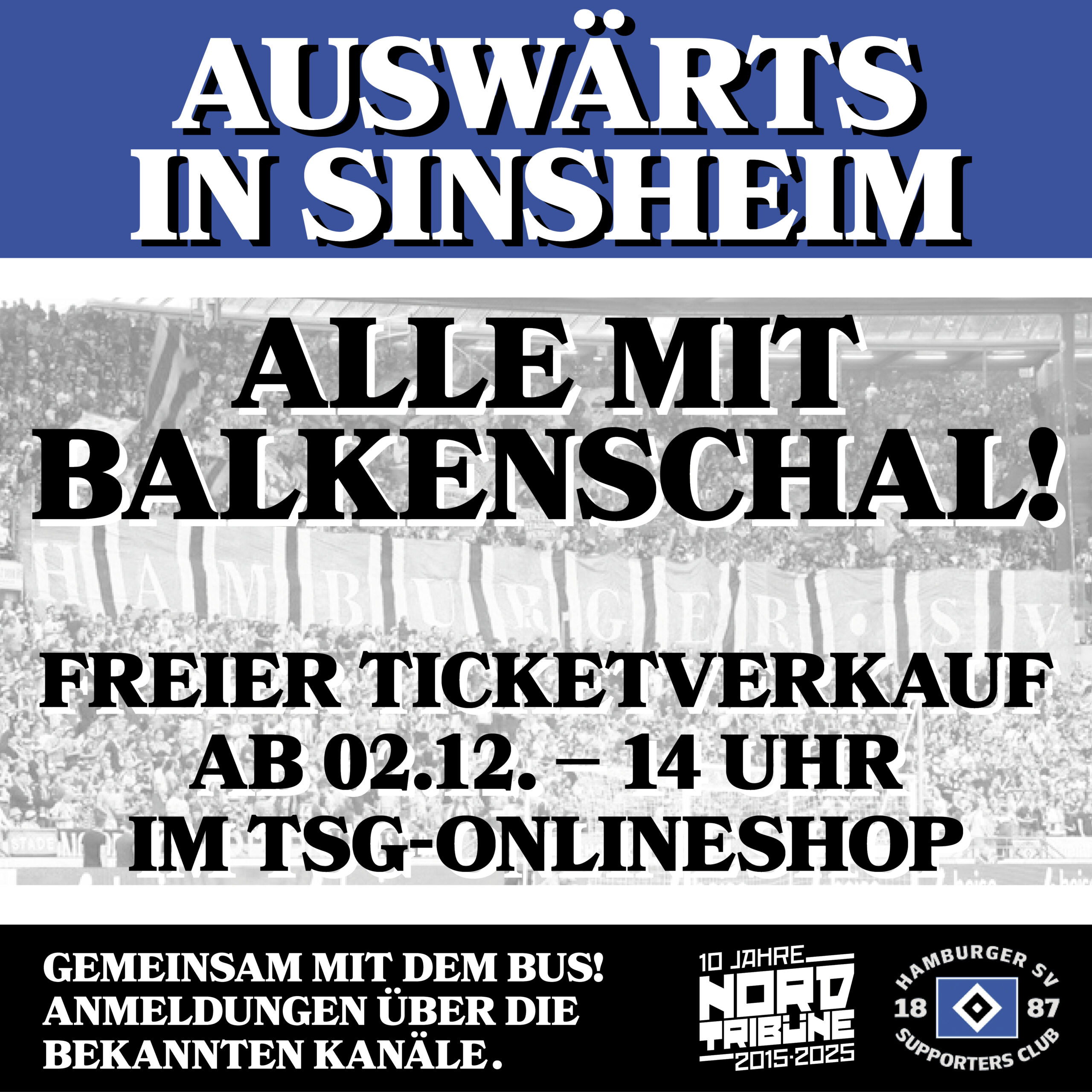 HSV-Aufruf für das Spiel in Sinsheim