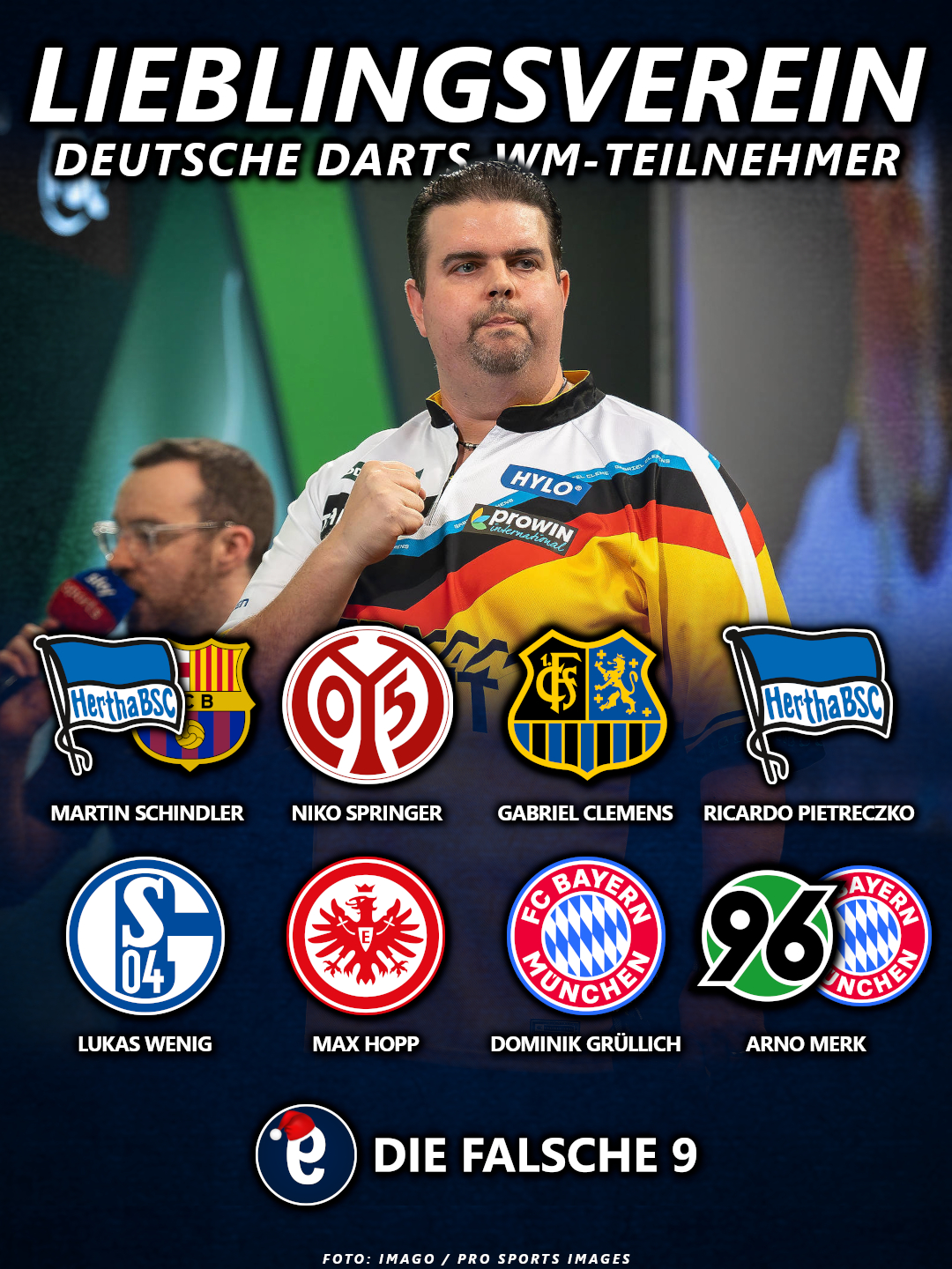 Darts-WM: Die Lieblingsvereine der Deutschen