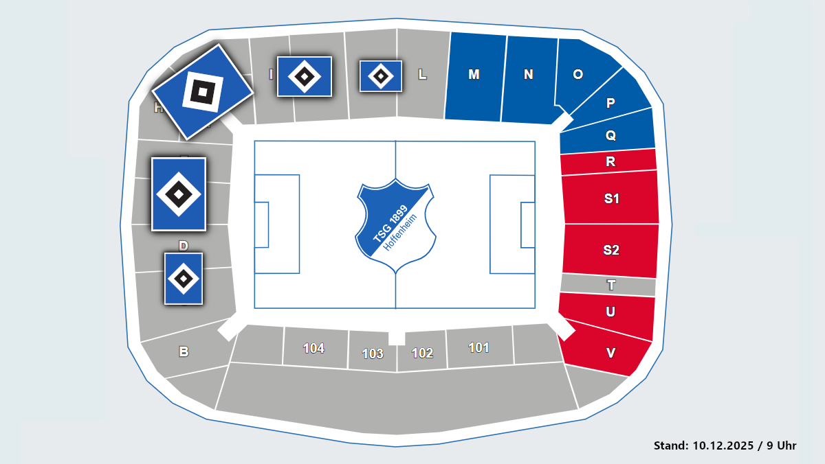 Der Ticketshop der TSG Hoffenheim für das Heimspiel gegen den HSV.