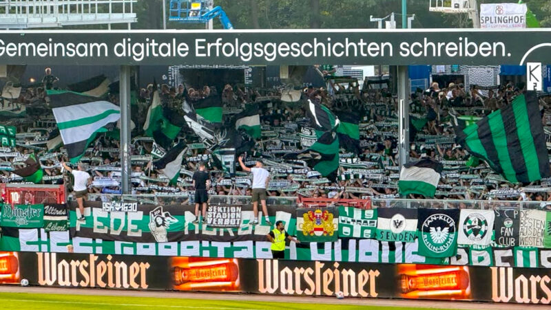 Münster gegen Elversberg: Gästebereich wird zum Heimbereich