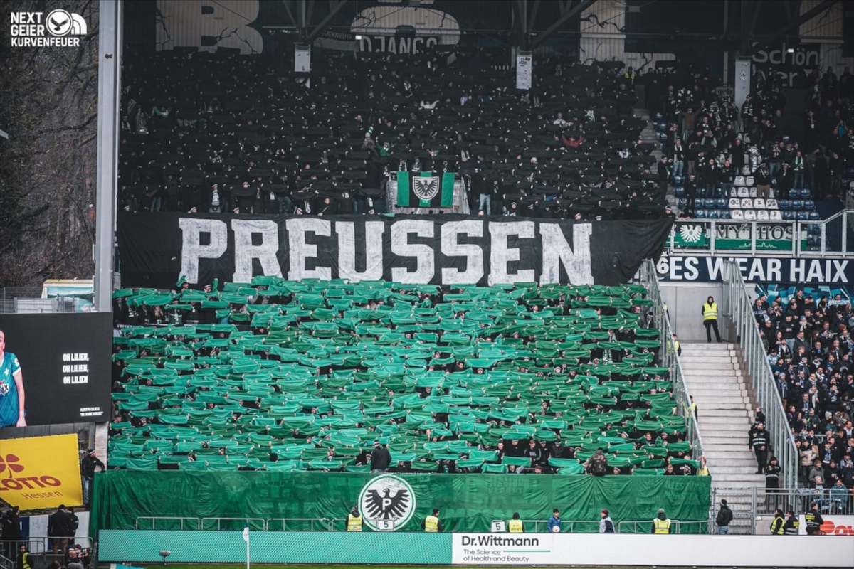 Preußen Münster Fans in Darmstadt