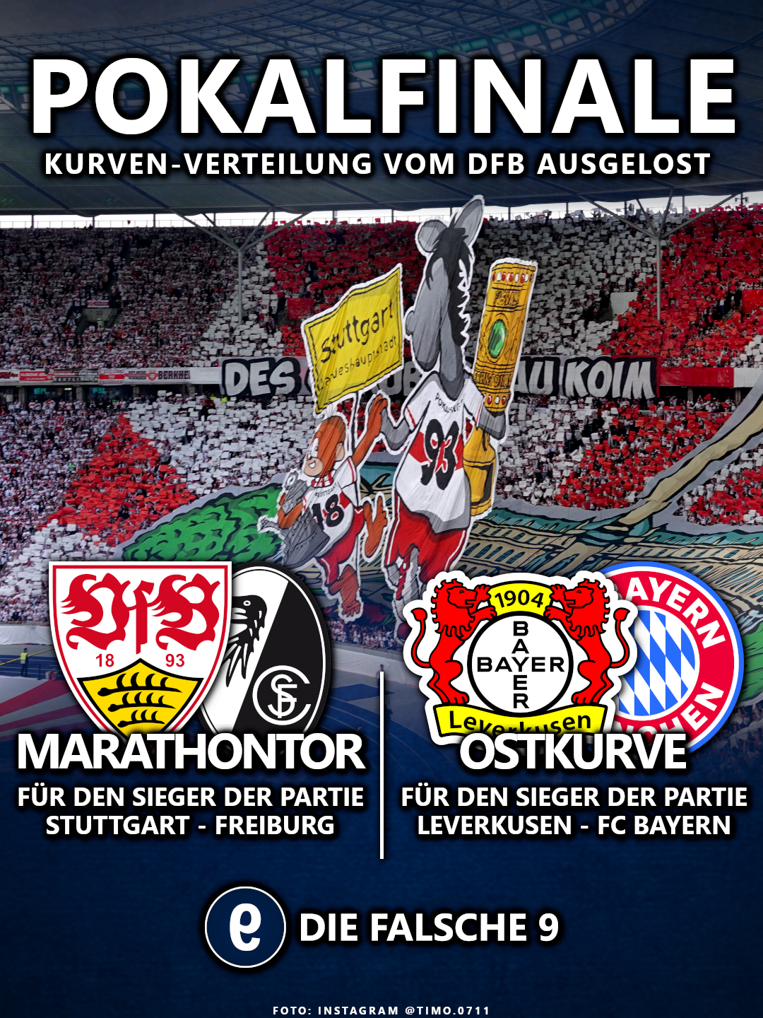 Die Verteilung der Kurven beim DFB-Pokal-Finale