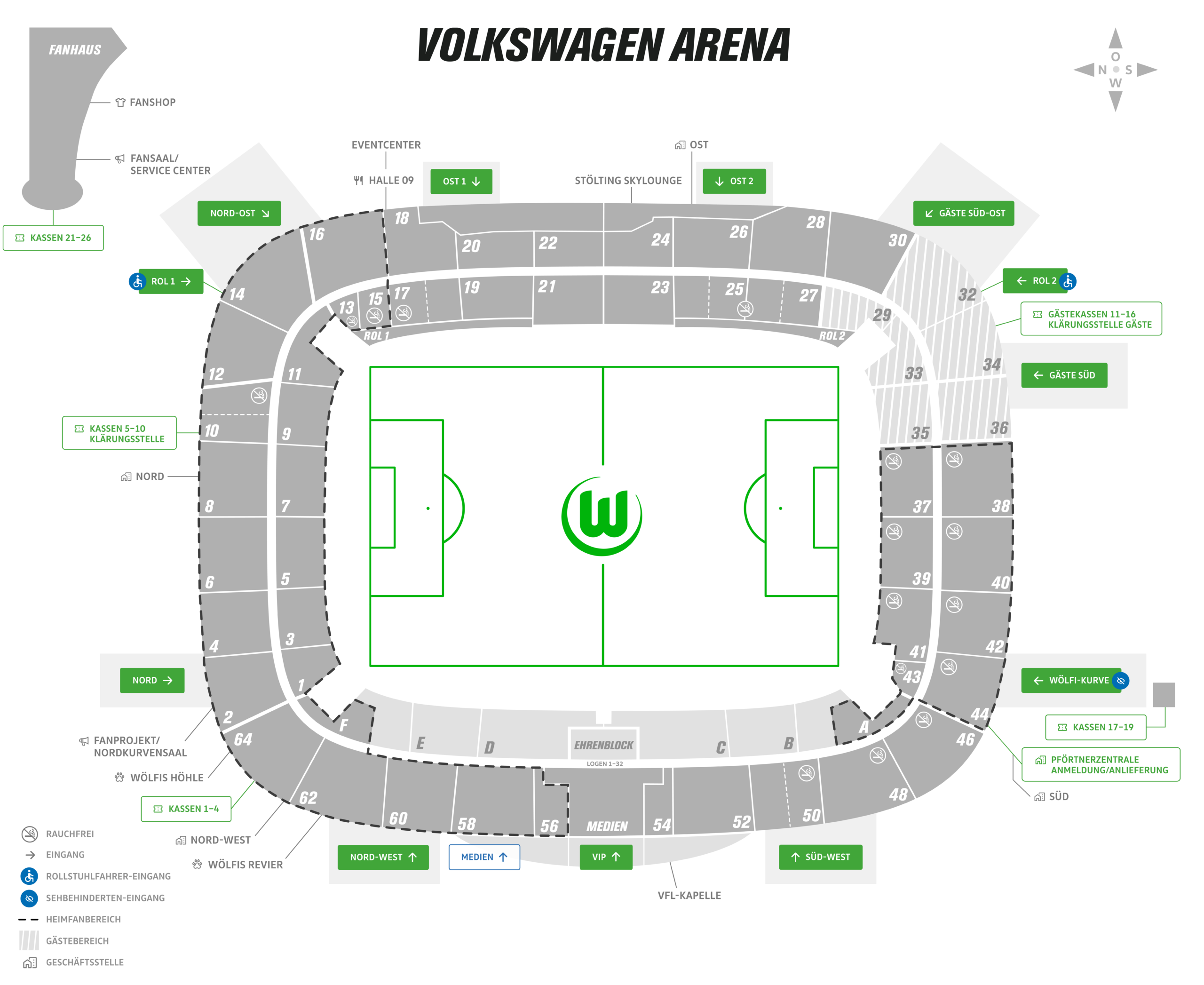 Stadionplan VfL Wolfsburg