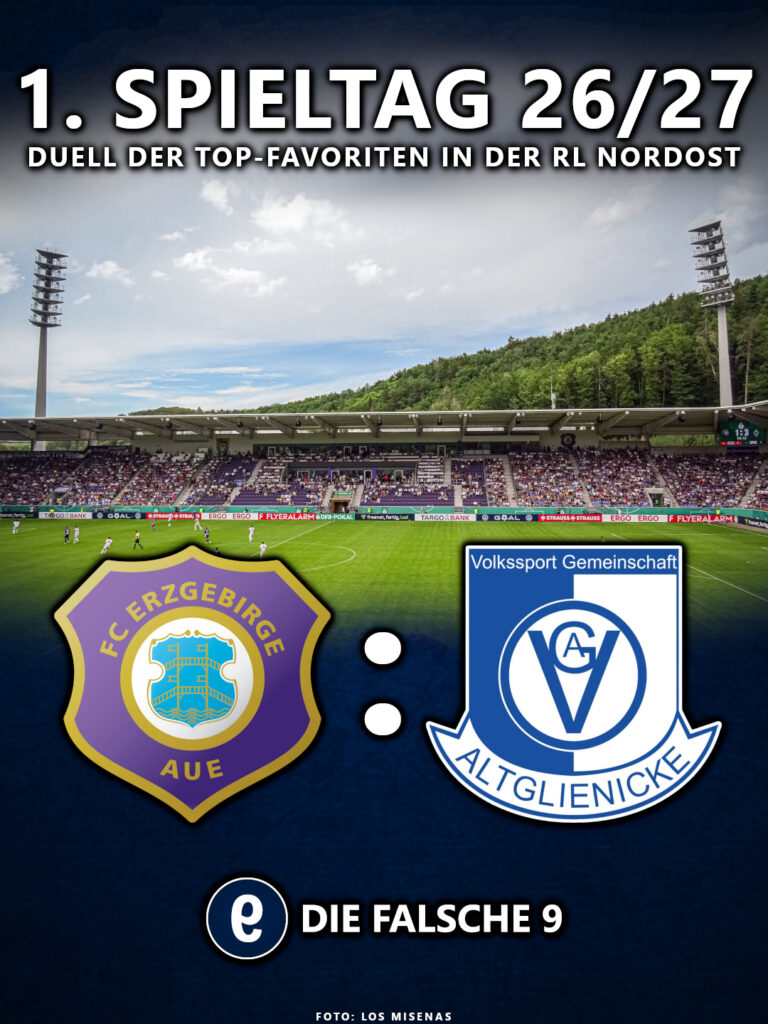 Aue und Altglienicke am 1. Spieltag der Regionalliga Nordost