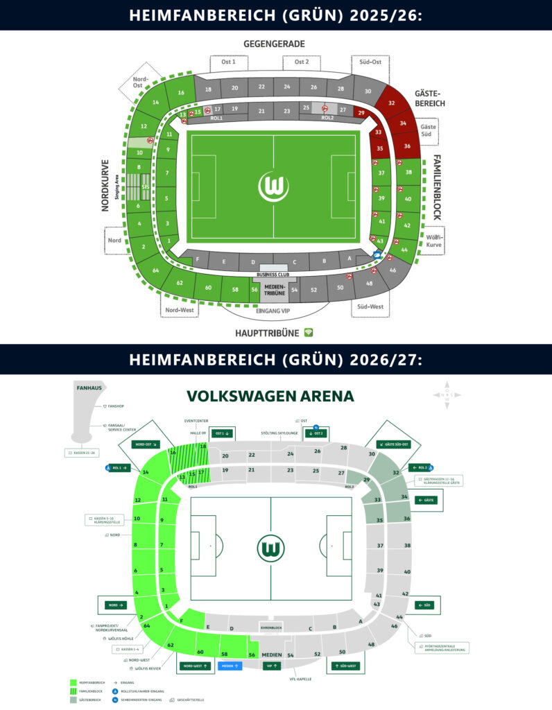 Heimfanbereich VfL Wolfsburg