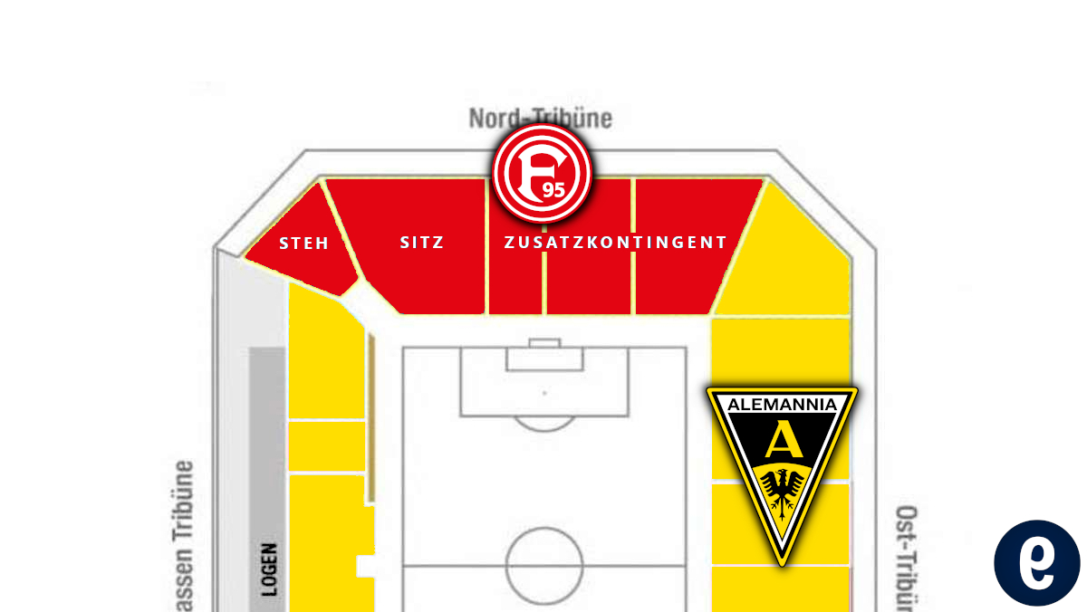 Fan-Verteilung Aachen Fortuna Düsseldorf